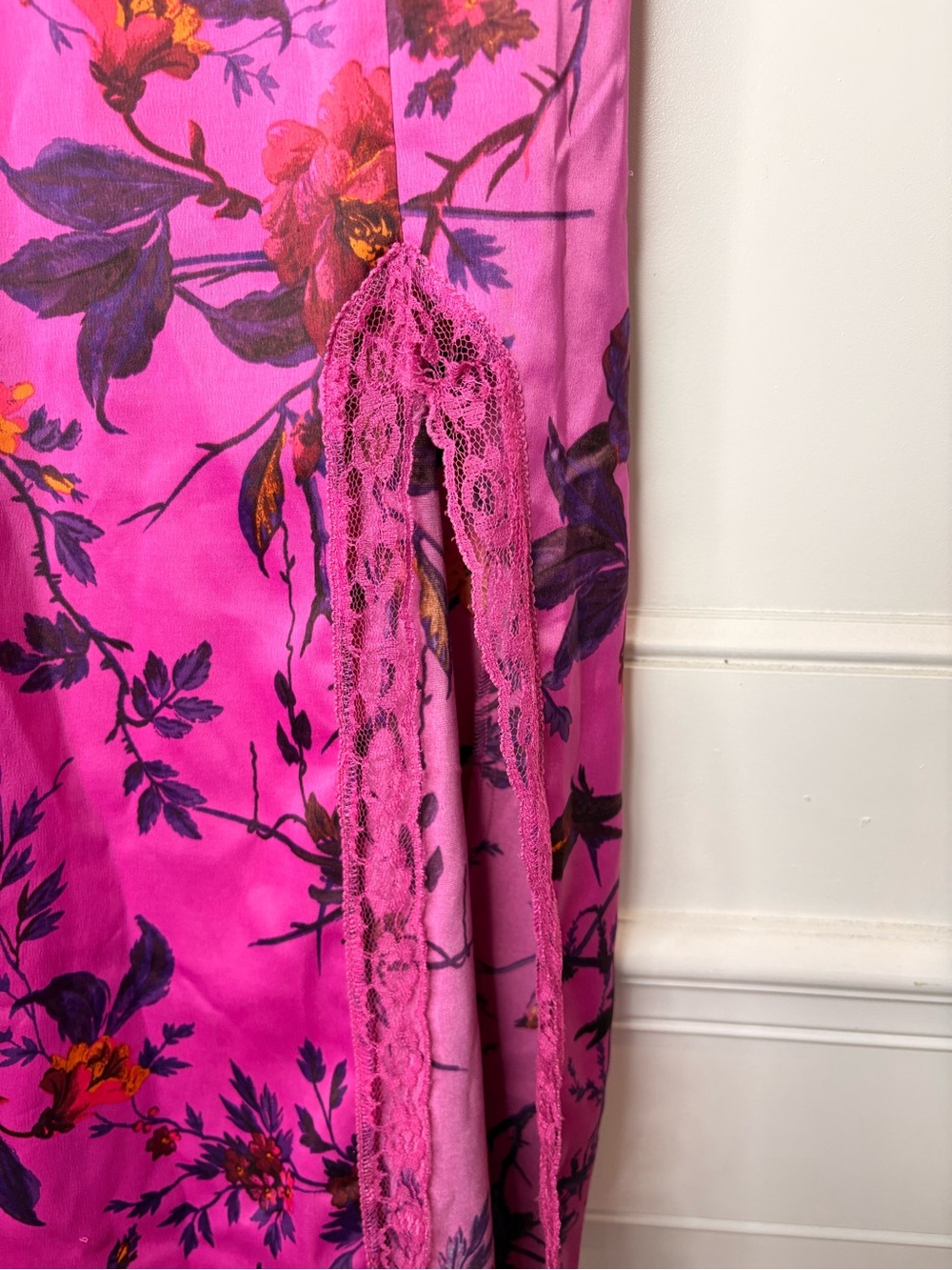 Urban outfitters Audrey Lace flora Slip midi Dress size small - Picture 8 of 14